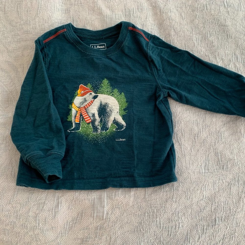 LL Bean Toddler polar bear long sleeve t-shirt